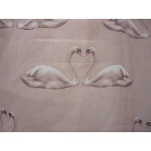 Pink SWAN Heart Top H&M Divided Sheer Button Shirt Tunic NWT S Valentine's Day